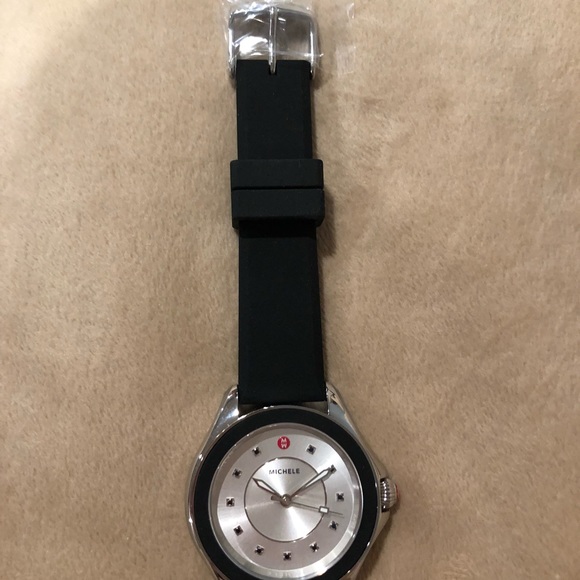 Michele watch with silicone black band - Picture 2 of 7